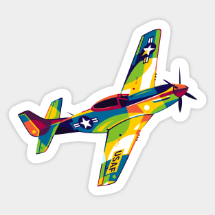 P-51 Mustang Top Gun Sticker